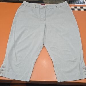 212 Collection Tan/Gray Capris, Size 14P